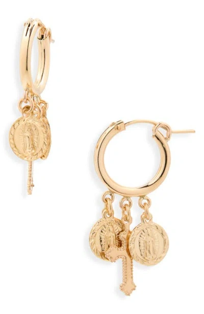 Child Of Wild Lady Guadalupe Huggie Hoop Earrings In Gold