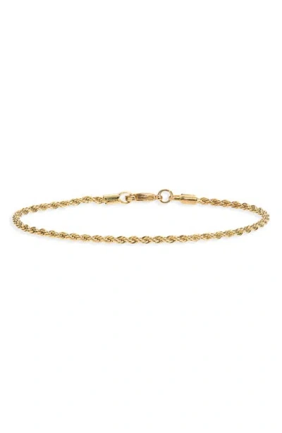 Child Of Wild Italiana Rope Chain Bracelet In Gold