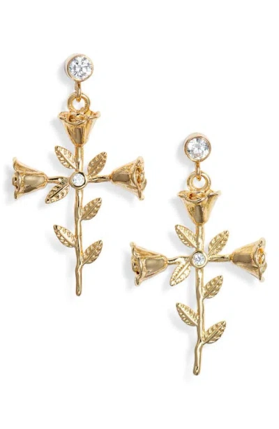 Child Of Wild Mini Rosa Sacra Earrings In Gold