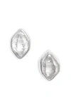 Child Of Wild Mohawk River Herkimer Stud Earrings In Silver