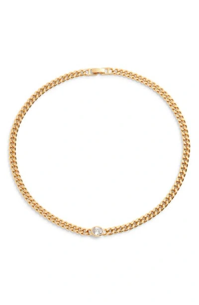 Child Of Wild Nicolette Curb Chain Necklace In Gold