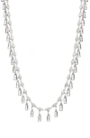 Child Of Wild Night Sky Cubic Zirconia Necklace In Silver