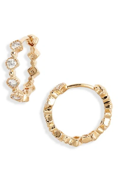 Child Of Wild Nova Star Huggie Hoop Earrings In Gold