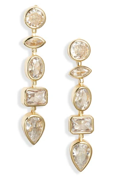 Child Of Wild Orion Cubic Zirconia Drop Earrings In Gold