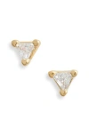 Child Of Wild Pyramid Cz Stud Earrings-lrg In Gold