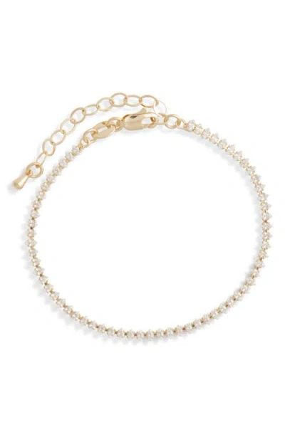 Child Of Wild Reagan Cubic Zirconia Tennis Bracelet In Gold
