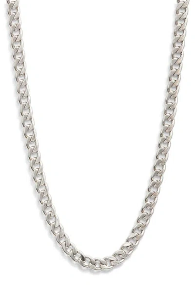 Child Of Wild Rhapsody Cuban Chain Necklace In Silver