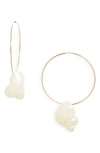 Child Of Wild Seashell Charm Hoop Earrings In Gold