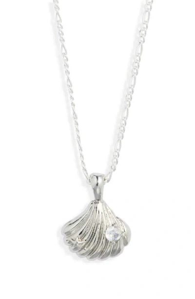 Child Of Wild Stonesteps Shell Pendant Necklace In Silver