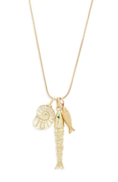 Child Of Wild Tide Whisper Charm Necklace In Gold
