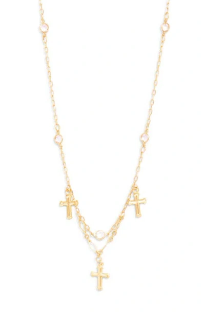 Child Of Wild Trinity Cross Choker In Gold