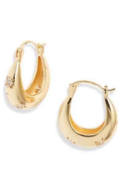 Child Of Wild Vega Star Hoop Earrings In Gold