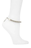 Child Of Wild Yara Beaded Anklet In Metallic