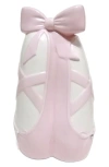 Child To Cherish Ballerina Slippers Ceramic Bank In Pink