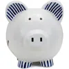 Child To Cherish Baseball Ceramic Piggy Bank In White