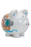 Child To Cherish Noah's Ark Ceramic Piggy Bank In White