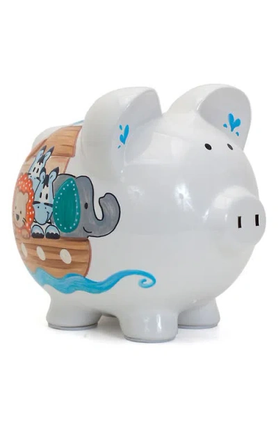 Child To Cherish Kids'  Noah's Ark Ceramic Piggy Bank In White