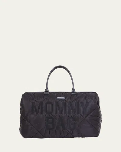 Childhome Puffer Mommy Bag, Xl Diaper Bag In Black