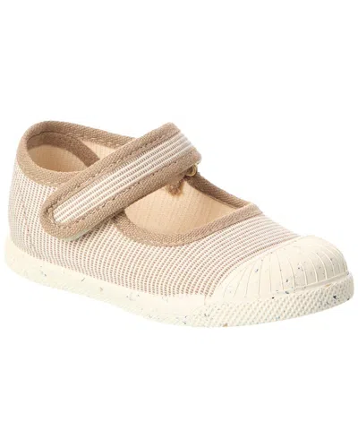 Children Chic Childrenchic Canvas Mary Jane In Beige