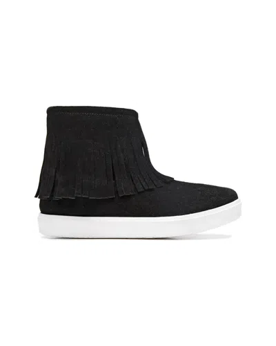 Children Chic Childrenchic Fringe Suede Boot In Black