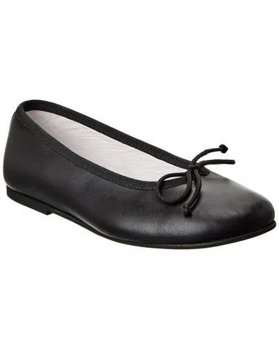 Children Chic Kids' Childrenchic Leather Ballerina Flat In Black
