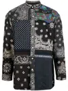 Children Of The Discordance Bandana-patchwork Cotton Shirt In Black
