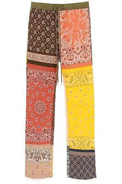 Pre-owned Children Of The Discordance Bandana Patchwork Pants In Brown