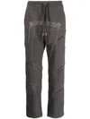 Children Of The Discordance Logo-embroidered Distressed Track Pant In Grey