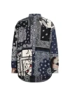 Children Of The Discordance Patchwork Bandana Whirt In Navy Blue