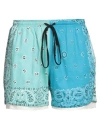 Children Of The Discordance Man Shorts & Bermuda Shorts Azure Size 1 Cotton In Blue