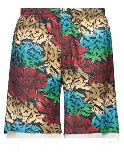 Children Of The Discordance Man Shorts & Bermuda Shorts Yellow Size 3 Polyester In Multi