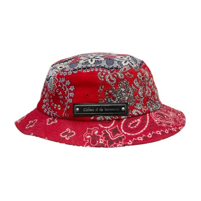 Children Of The Discordance Paisley Printed Bucket Hat In Red