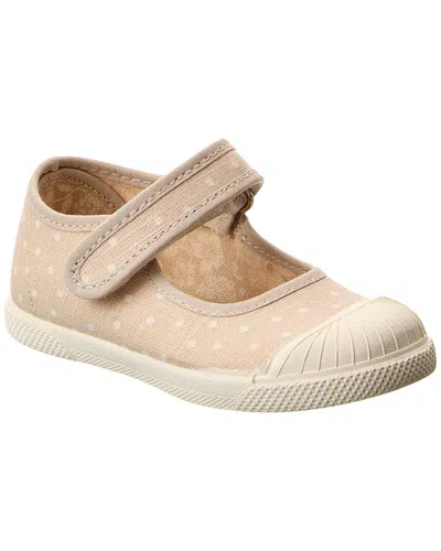 Childrenchic Canvas Captoe Mary Jane Sneaker In Beige