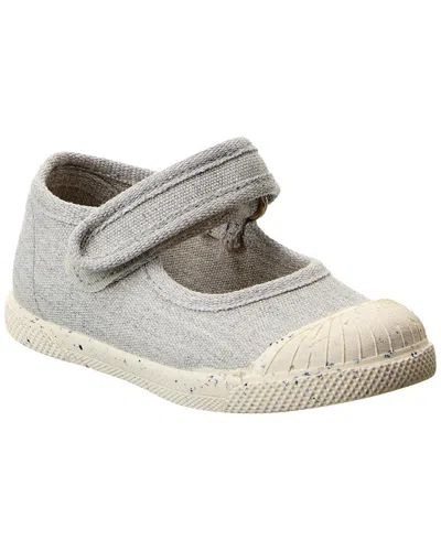 Childrenchic Eco-friendly Canvas Mary Jane Sneaker In Grey