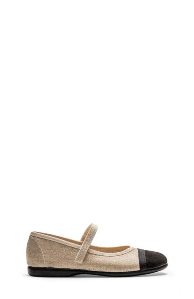 Childrenchic Kids'  Emilia Mary Jane Cap Toe Flat In Neutral