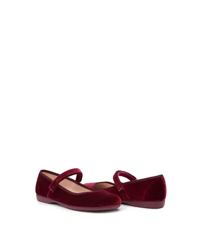 Childrenchic Girls' Cassie Mary Janes - Baby, Toddler, Little Kid, Big Kid In Burgundy