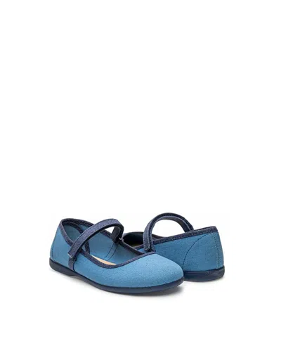 Childrenchic Girls' Evelyn Mary Janes - Baby, Toddler, Little Kid, Big Kid In Blue