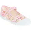 Childrenchic Isabel Floral Canvas Mary Jane Sneaker In Pink Florals