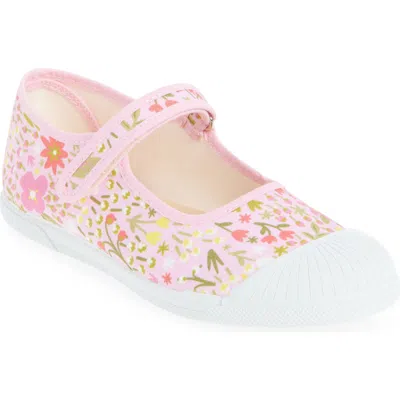 Childrenchic Kids'  Isabel Floral Canvas Mary Jane Sneaker In Pink Florals