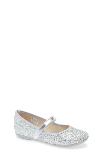 Childrenchic Kids' Estrella Mary Jane Flat In Silver