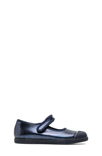Childrenchic Kids' Mika Mary Jane Cap Toe Flat In Blue