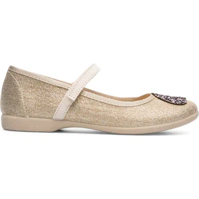 Childrenchic Kids' Taylor Mary Jane Flat In Gold