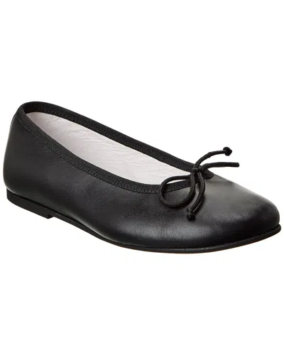 Childrenchic Leather Ballerina Flat In Black