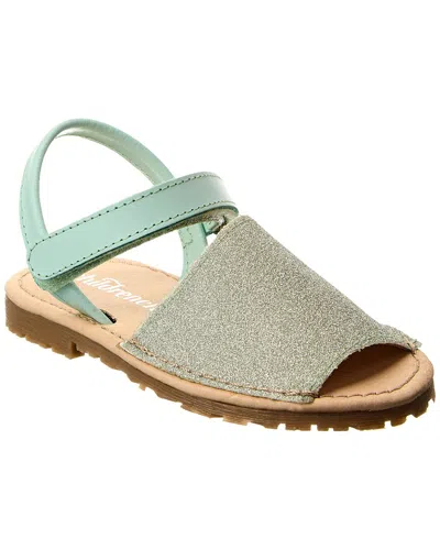 Childrenchic Leather Sandal In Green