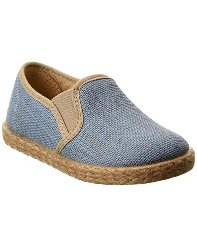 Childrenchic Linen Yute Slip-on Sneaker In Blue