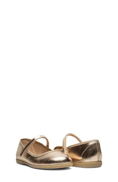 Childrenchic Kids'  Mila Mary Jane Flat In Gold