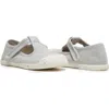 Childrenchic T-strap Canvas Sneaker In Grey