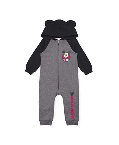 Children's Apparel Network Baby Boys And Girls Mickey Mouse Gray Hoodie Full-zip Jumper