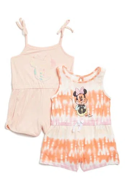 Children's Apparel Network Kids' 2-pack Minnie Rompers In Multi