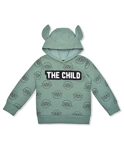 Children's Apparel Network Babies' Little Boys And Girls Grogu Green The Mandalorian Tie-dye Pullover Hoodie